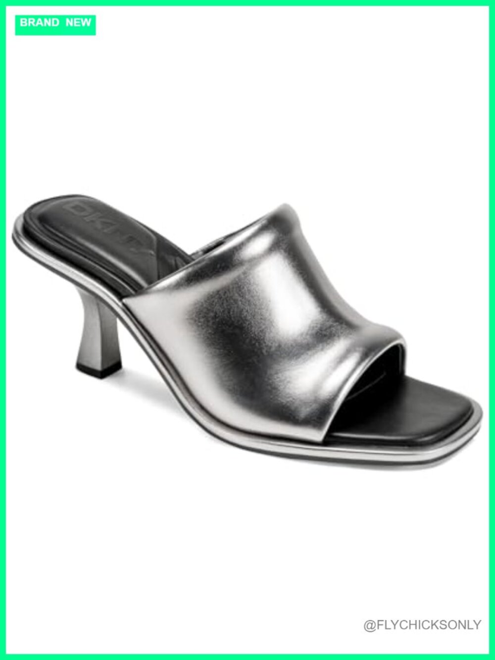DKNY Reading Evening Heeled Sandal Mule Kitten Heel Open Toe Slip On